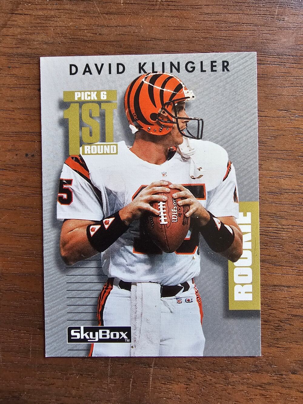 David Klingler 1992 Skybox Primetime #238 - Rookie -Bengals- NFL- Freshly Opened